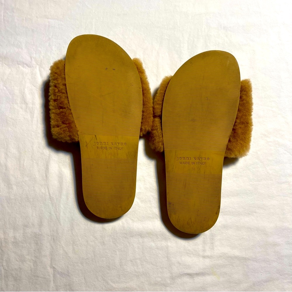 Cozy Brown Fuzzy Slide Sandals 38 - Picture 2 of 5